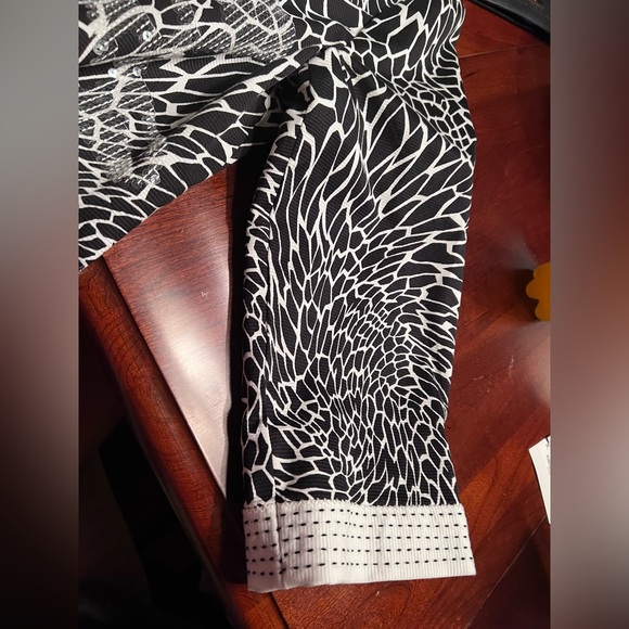 Plus Size Chicos Black White Sequin Jacket -  16 - Picture 10 of 13